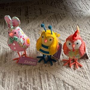 Target 2021 Spring Set of Three Colorful Plush Birds
